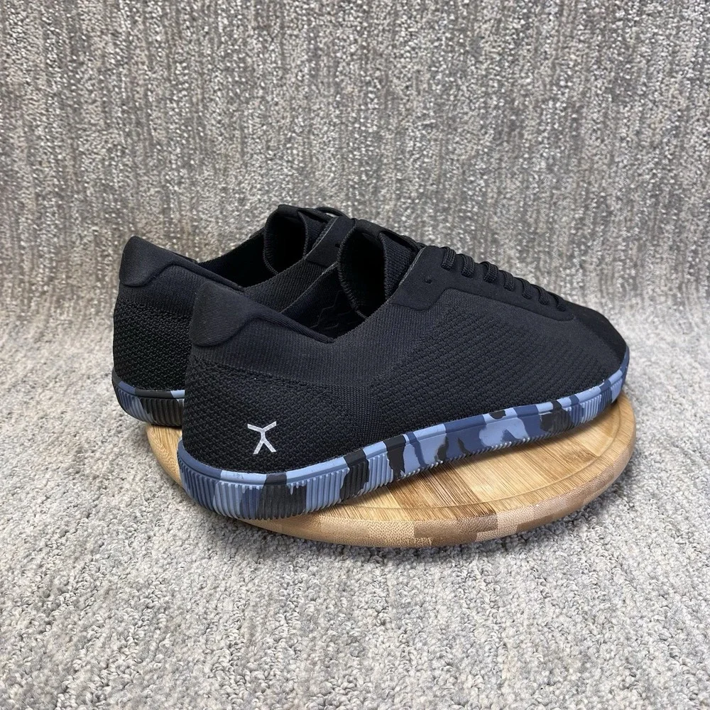 Flux Footwear Adapt Trainer Mens Size 13 Black Knit Blue Camo Gym Shoes Sneakers